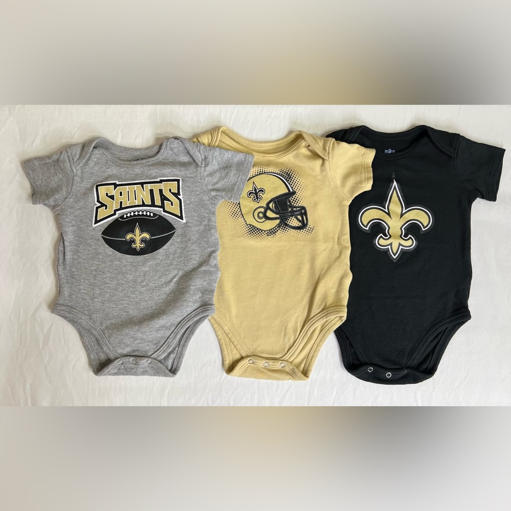 New Orleans Saints - 3Pack Onesies - 12M